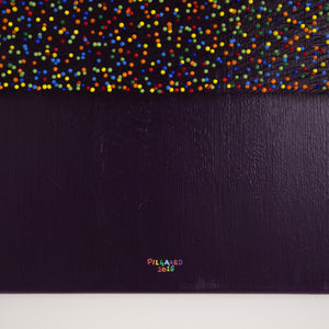 For Every Needle in My Soul<br>Rainbow Edition<br>Original artwork<br>Mixed media<br>40 x 50 cm<br>(2025)