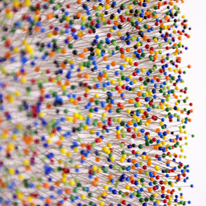 For Every Needle in My Soul<br>Rainbow Edition<br>Originalt værk<br>Mixed media<br>40 x 50 cm<br>(2025)