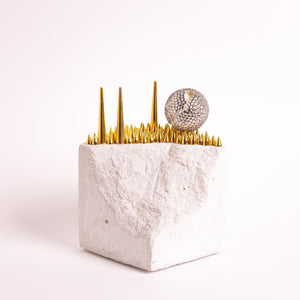 Savanne - Måne over Savanne<br>Skulptur<br>10x10x15,5 cm.