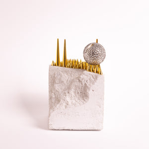 Savanne - Måne over Savanne<br>Skulptur<br>10x10x15,5 cm.