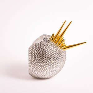 Savanne - Næsehorn<br>Skulptur<br>14x11x13 cm.