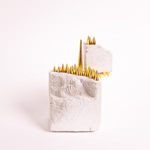 Savanne - Solnegang bag Steppe<br>Skulptur<br>8x8x14,5 cm.