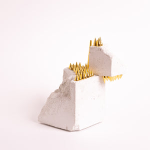 Savanne - Solnegang bag Steppe<br>Skulptur<br>8x8x14,5 cm.