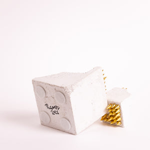 Savanne - Solnegang bag Steppe<br>Skulptur<br>8x8x14,5 cm.