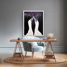 Indlæs billede til gallerivisning Love Birds&lt;br&gt;Aurora Edition&lt;br&gt;Venstre&lt;br&gt;Originalt værk&lt;br&gt;Akryl på lærred&lt;br&gt;80 x 100 cm.&lt;br&gt;&lt;font color=&quot;blue&quot;&gt;Kan kun købes på Færøerne&lt;/font&gt;
