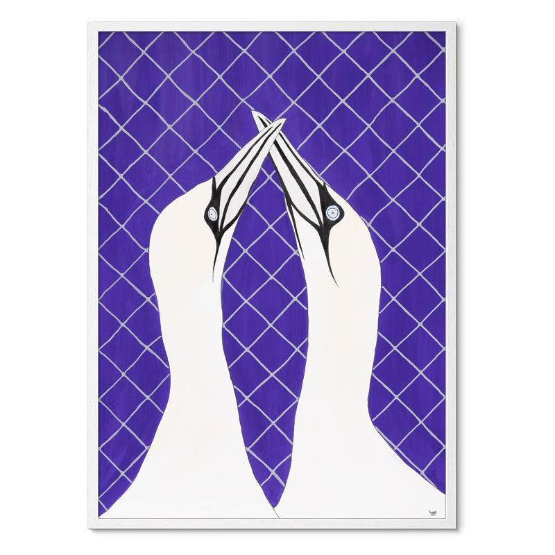 Gannets in Love<br>Originalt værk<br>Originalt værk<br>Akvarel<br>50 x 70 cm<br><font color=