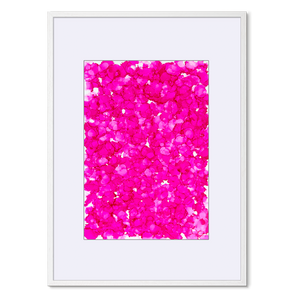 Kosmos i Flor - Cherry Drops<br>50x70 cm.<br>Originalt værk
