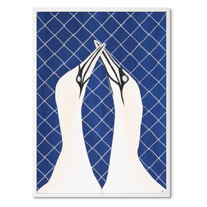 Gannets in Love<br>Originalt værk<br>Originalt værk<br>Akvarel<br>50 x 70 cm<br><font color="blue">Kan kun købes på Færøerne</font>