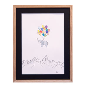 The Optimist - Above All Mountains<br>30 x 40 cm.<br>Original artwork
