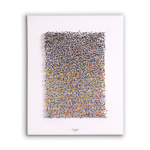For Every Needle in My Soul<br>Rainbow Edition<br>Originalt værk<br>Mixed media<br>40 x 50 cm<br>(2025)