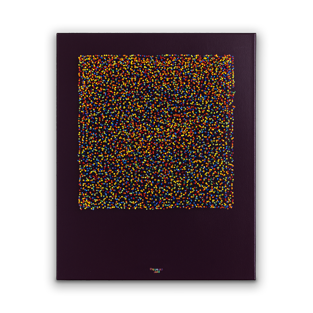 For Every Needle in My Soul<br>Rainbow Edition<br>Original artwork<br>Mixed media<br>40 x 50 cm<br>(2025)