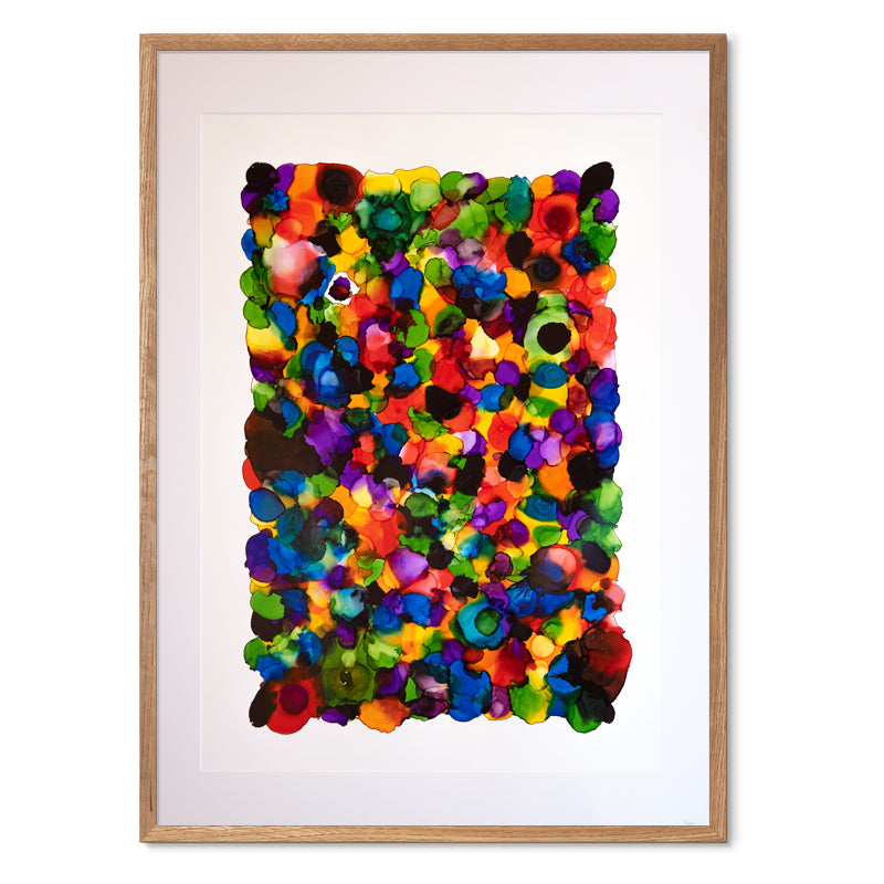 Galaxies<br>Tidsspejl<br>70 x 100 cm.<br>Originalt værk